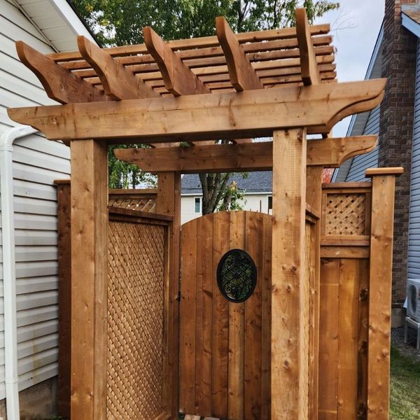Fence and pergola